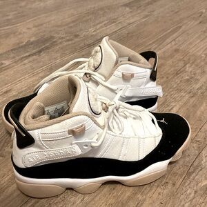 Air Jordan 6 rings (black, light pink, and white) great shape!!